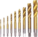 Wolfride 9pcs Titanium Spiral Flute Tap Set Metric Machine M2 M2.5.... Fixed Price $21.77.