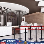 6 Pcs Crowd Control Stanchion Set Barrier With Retractable Belt. Fixed Price $67.75.