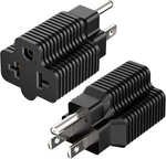 2pack 4-in-1 15 Amp Household Ac Plug To 2 Count (pack Of 1), Black Color. Fixed Price $15.99.