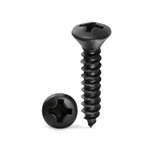 100 Pcs Black Sheet Metal Screws, 8 X 3/4" Screw Size, 6 Phillips Oval Unders.... Fixed Price $42.70.