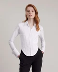 Nwt In Box Anne Fontaine Eddie Zipup Jersey Knit Shirt W/pique Corset Us Size 10. Fixed Price $200.00.